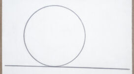 Mauro Staccioli, Anello, 1996, graphite on paper on canvas 67x97 cm